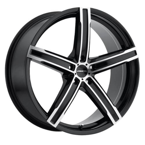 Vision Boost 17x7 5x112 42 ET 73.1 CB Gloss Black Mirror Machined Face (469-7745GBMF42)