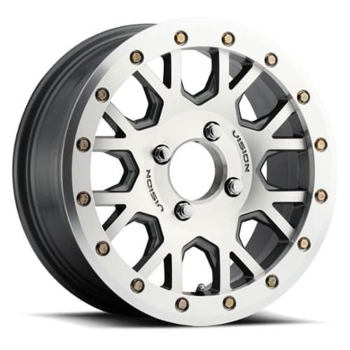 Vision GV8 Beadlock Invader ATV Gunmetal Machined Face (GV8BL156110GMMF46NCC)