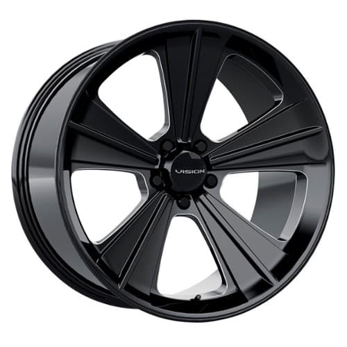 Vision Missile 20x11 5x114.3 50 ET 83 CB Gloss Black Milled Spoke (V327-20165GBMS50)