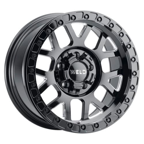 Weld Off-Road Cinch Beadlock W902 Gloss Black Milled / Black Ring (W90279057450)