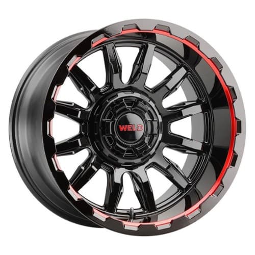 Weld Off-Road Gauntlet W138 Gloss Black Milled Red (W13800017475)
