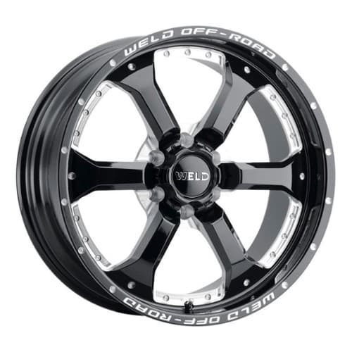 Weld Off-Road Granada Six W125 Gloss Black Milled (W12509084500)