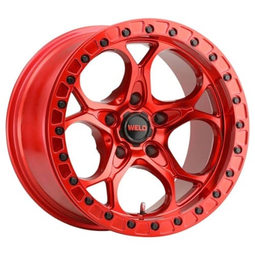 Weld Off-Road Ledge Beadlock W906 17x10 5x127 -25 ET 71.5 CB Red / Candy Red Ring (W90670075450)