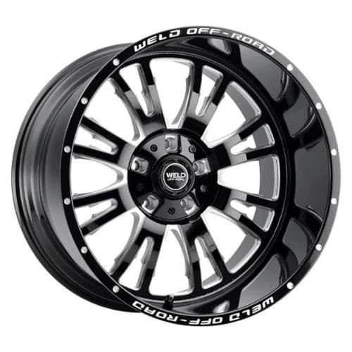 Weld Off-Road Slingblade W158 20x12 8x180 -44 ET 124.3 CB Gloss Black Milled (W15802018475)