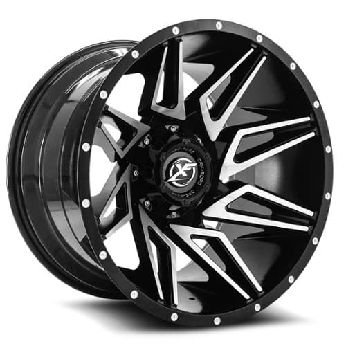 XF Off-Road XF-218 Gloss Black Machined Milled Dots (XF218209051271397+0GBM)