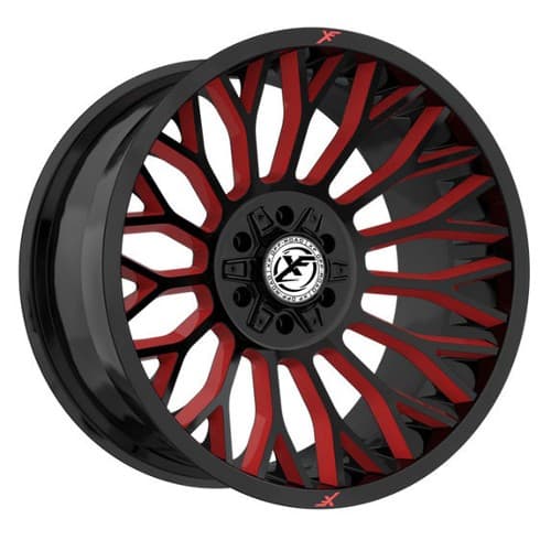 XF Off-Road XF-237 22x12 6x135/6x139.7 -44 ET 106.4 CB Gloss Black Red Milled (XF23722126135139744GBRW)