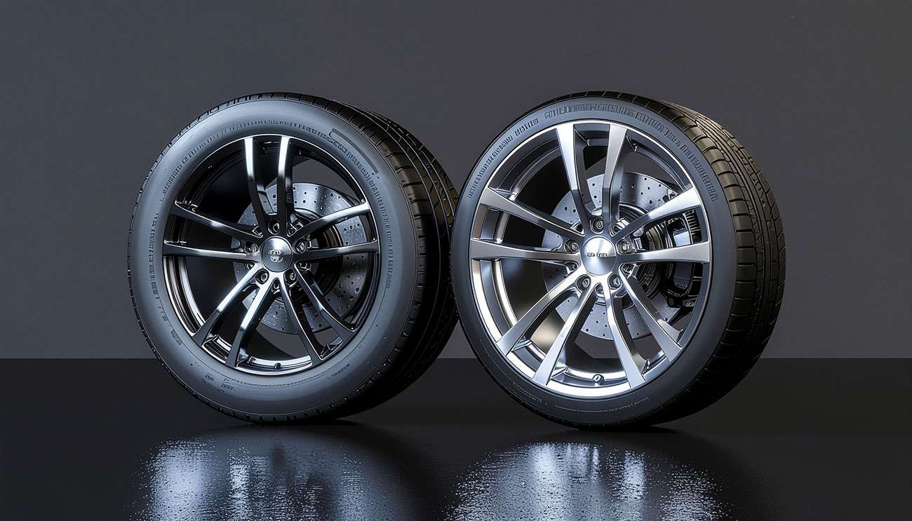 18 inch vs 20 inch wheels side by side on a crossover SUV, highlighting tire profile, stance, and brake clearance