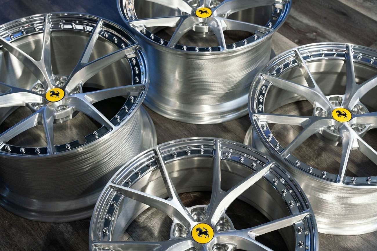 Brushed Aluminum Rims with Color Accents