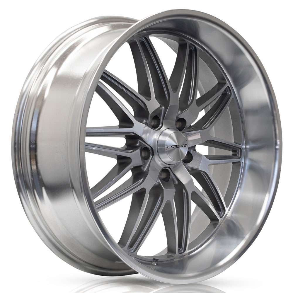 Corsart Alcatraz 22x8.5 Gloss Brushed with Diamond Cut Lip