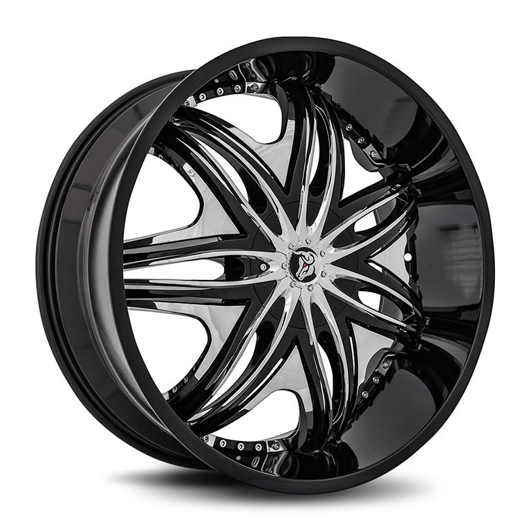 Diablo Morpheus 26x10 Black Chrome Inserts - MOR-261BLNK1578B