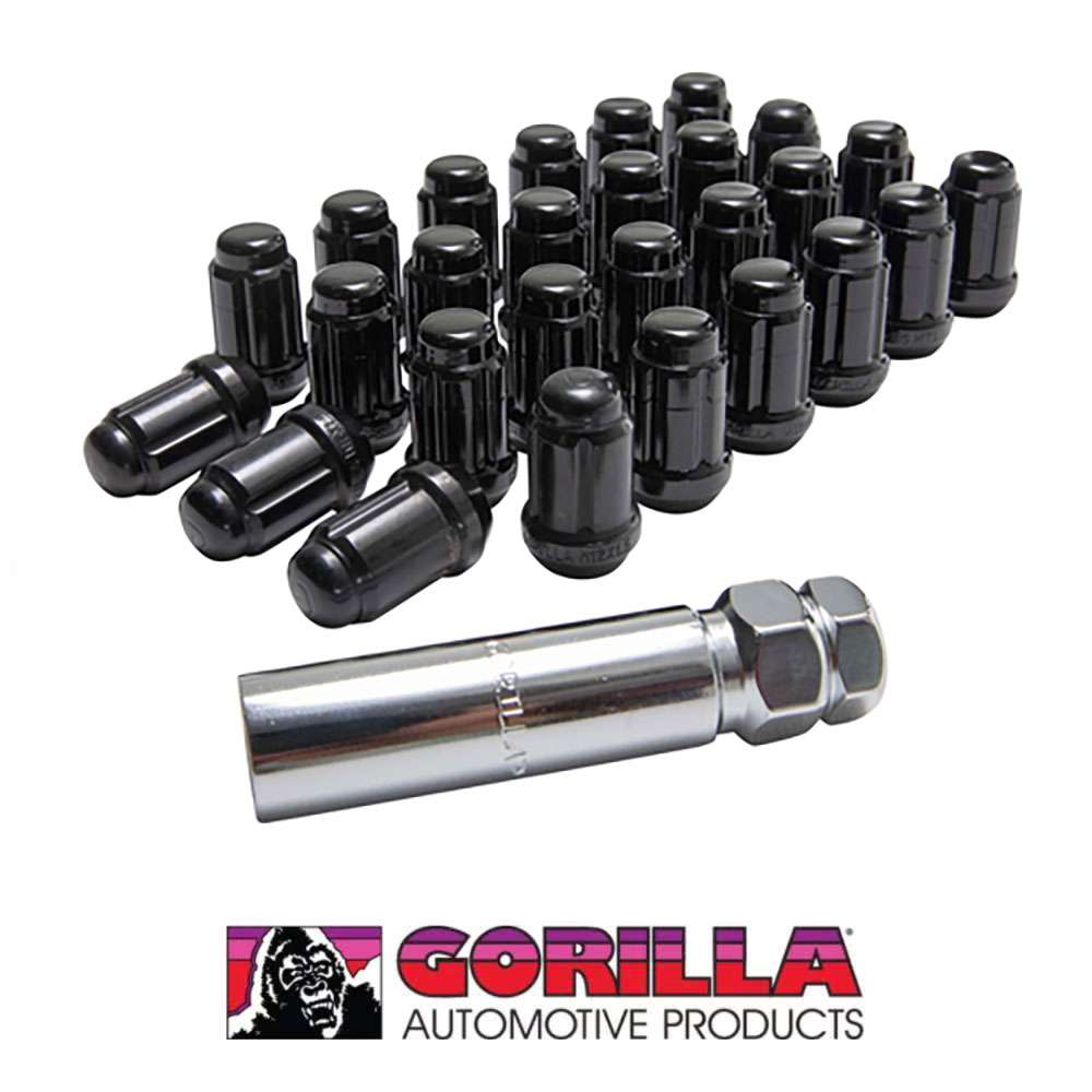 Gorilla Lug Nuts Black 1 Set For 4 Wheels