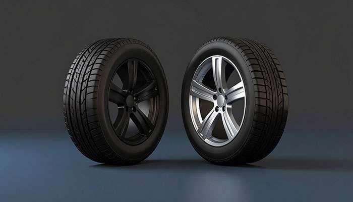 2 tires showing different tread patterns