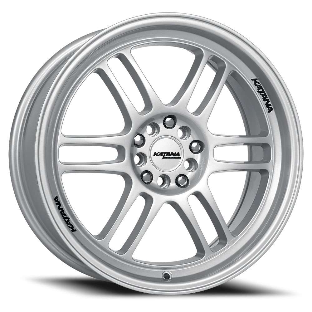 Katana Racing KR02 17x7.5 Gloss Sliver - KR02-177505GS