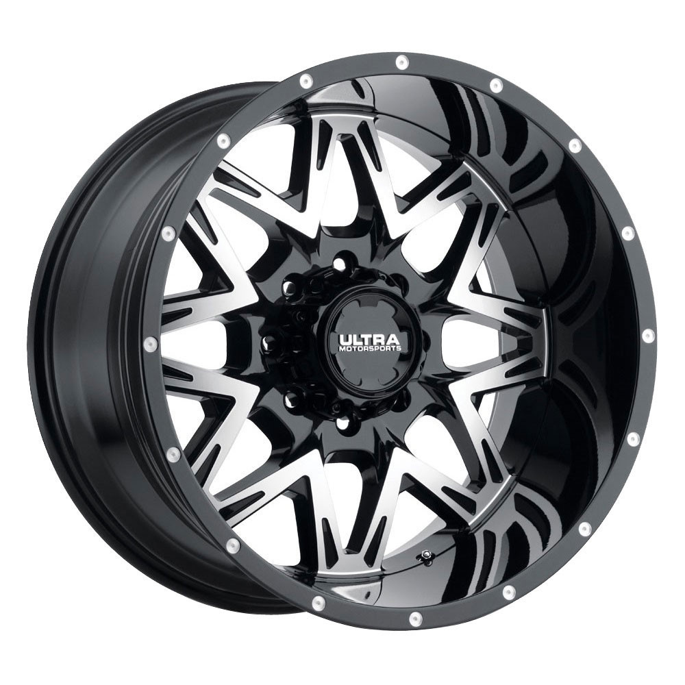 Ultra 254 Carnivore 20x9 Gloss Black w/ Diamond Cut Face - 254
