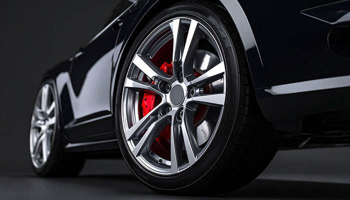 Machine Black Custom Wheel on Car for Financing