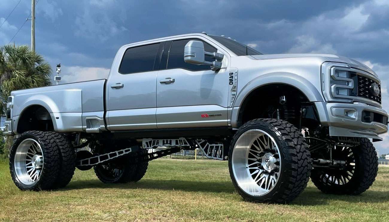 Close-up of an American Force rims on Dually Truck