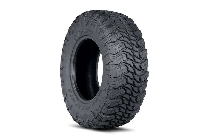 Atturo off-road tire with aggressive tread pattern designed for rugged terrain and enhanced traction