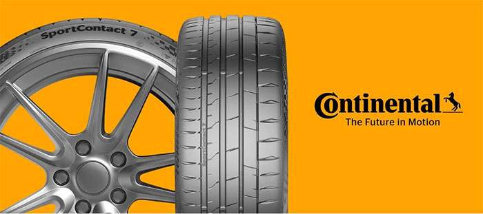 Continental tire brand logo and products
