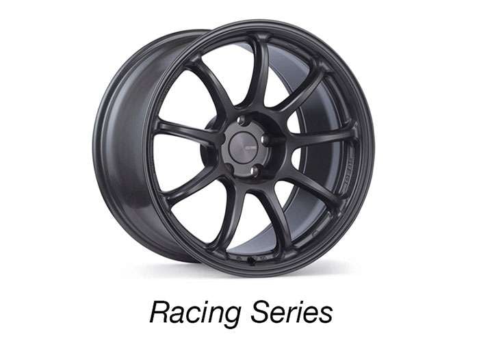 Cover of the 2023 Enkei Wheel Catalog featuring various stylish wheel designs and brand logos