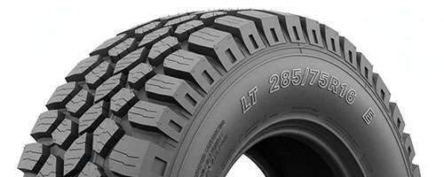 Light truck tire with reinforced construction for heavy loads and towing capability