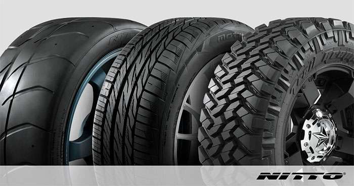 Nitto off-road tire product range display