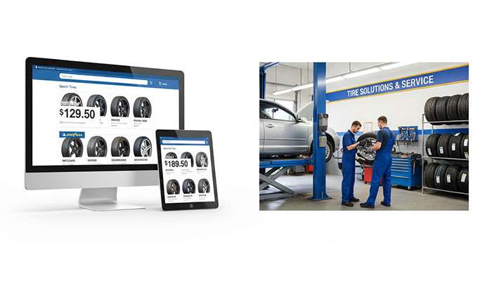 Comparison of online versus in-store tire shopping experience