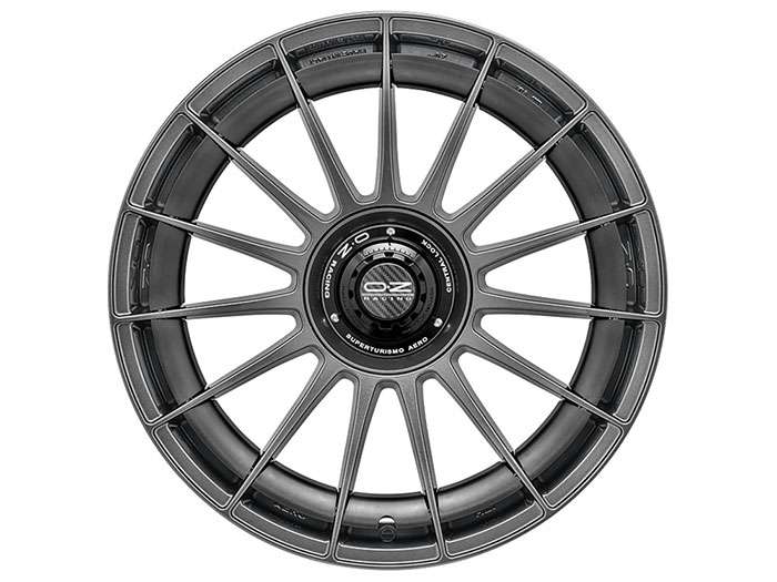 OZ Racing wheel with motorsport-inspired multi-spoke design on white seamless