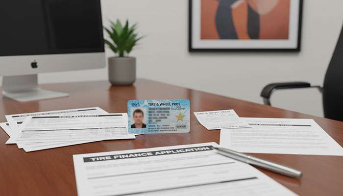 Required documents for tire financing application including ID, bank statements, and income verification