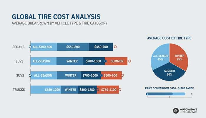 Chart showing tire replacement costs