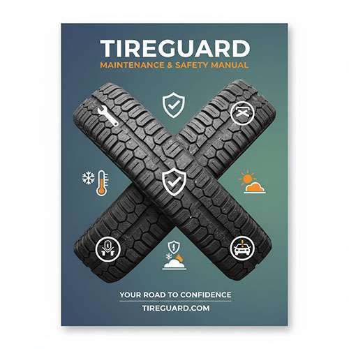 Cover of a Tire Maintenance and Safety Manual with tire tread and safety icons displayed