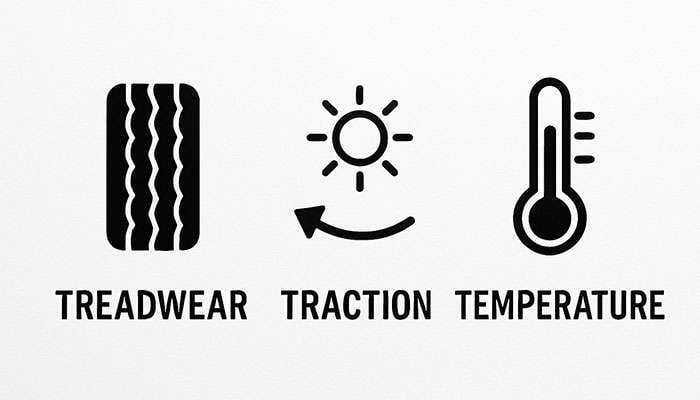 Diagram explaining tire utqg rating.