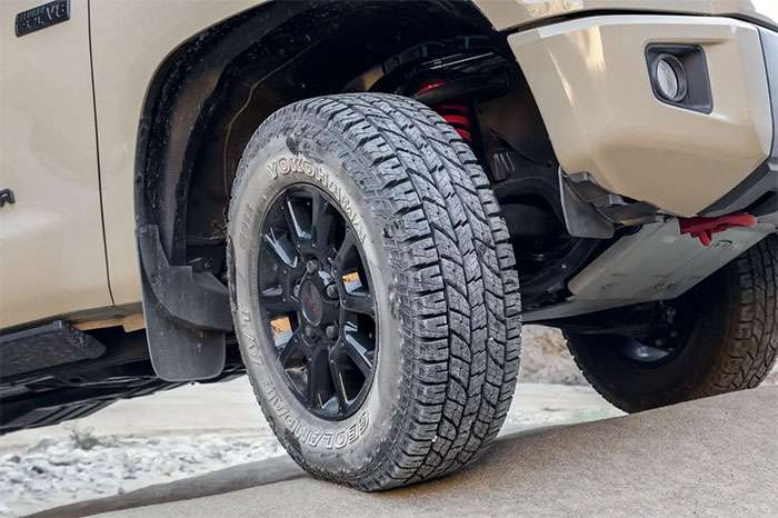 Yokohama off-road tire selection display